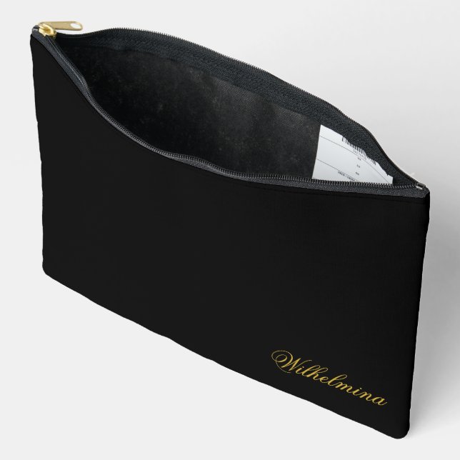Pochette À Accessoires Personalized Name Small Multi Purpose Black (Ouvrir)