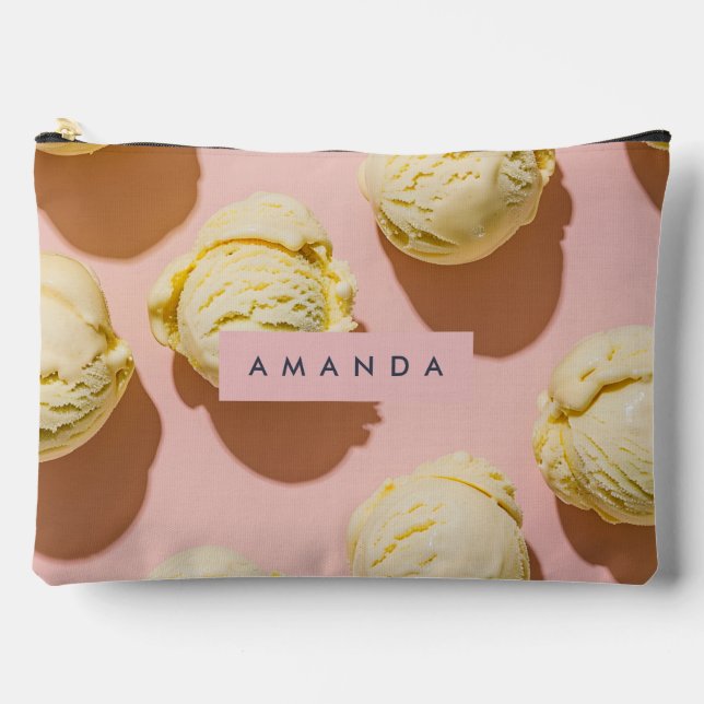 Pochette À Accessoires Personalized Pastel Lemon Cream Bliss (Recto)