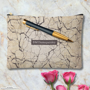 Pochette À Accessoires Personnalisé ajouter votre marque écorce d'arbre