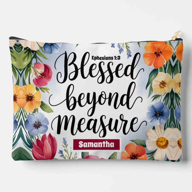 Pochette À Accessoires Personnalisé Béni au-delà de la mesure Christian (Verso)