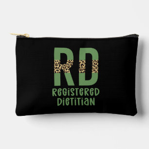 Pochette À Accessoires Personnalisé enregistré diététiste Cheetah imprime