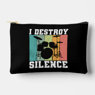 Pochette À Accessoires Personnalisé Je Détruis Silence Distressed Drummer