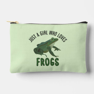 Pochette À Accessoires Personnalisé Juste une fille qui aime les grenouil