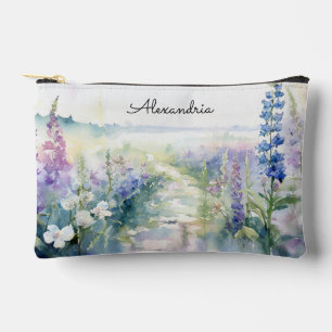 Pochette À Accessoires Personnaliser les fleurs de lavande sauvage
