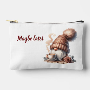 Pochette À Accessoires "Peut-être plus tard" Joyeux Gnome Boire du café