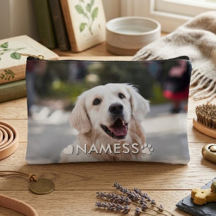 Pochette À Accessoires Photo personnalisée avec le nom de votre chien