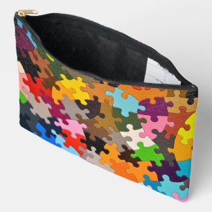 Pochette À Accessoires Pièces de puzzle colorées