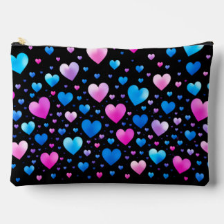 Pochette À Accessoires Pink & Blue Glowing Hearts
