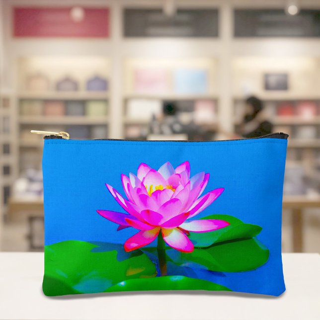 Pochette À Accessoires Pink Lotus Pouch (Pouch with pink lotus)