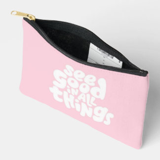 Pochette À Accessoires Pink quotes Makeup/ Skincare Print Cut Sew Bag
