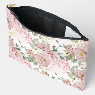 Pochette À Accessoires PixDezines Roses Crème Aquarelle Rose Poussiéreux