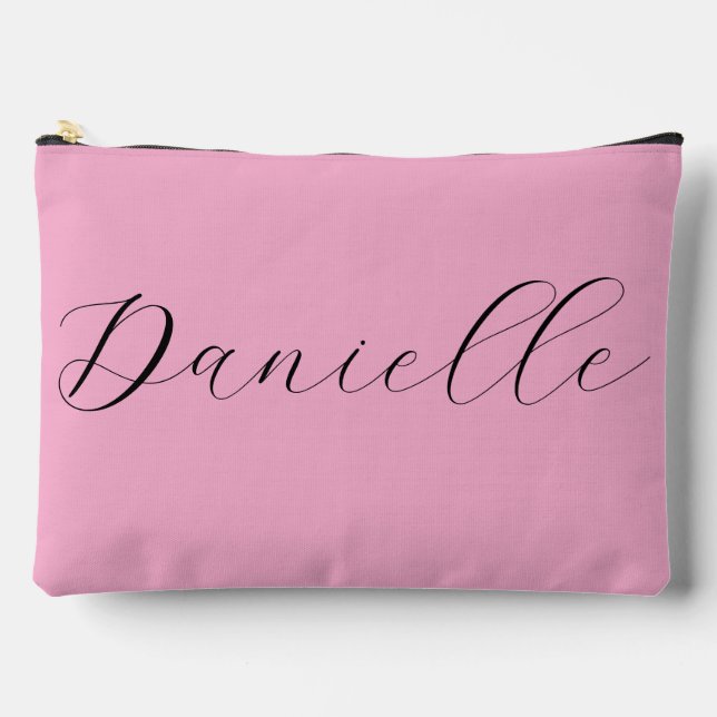 Pochette À Accessoires Plutôt rose minimaliste Élégant Personnalisé (Recto)