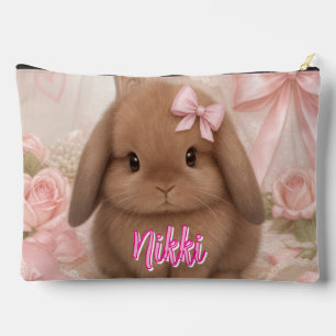 Pochette À Accessoires poche coquette lapin (grande) personnalisé