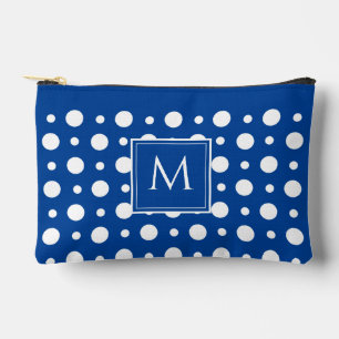 Pochette À Accessoires Points Blancs Bleus