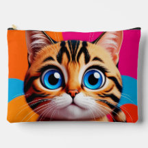 Portrait de chaton tabby mignon avec de grands yeu