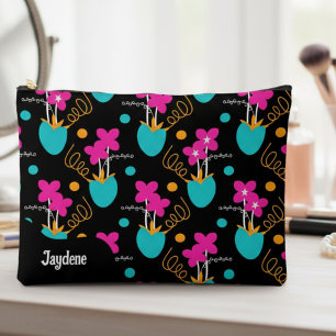 Pochette À Accessoires Pots de fleurs fantaisistes de couleurs vives