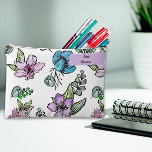 Pochette À Accessoires Pouch Coque personnalisé à pochoir à aquarelle