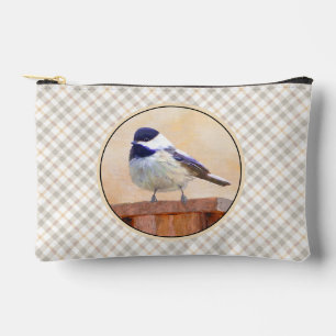 Pochette À Accessoires Poulet sur la peinture d'oiseaux Art original