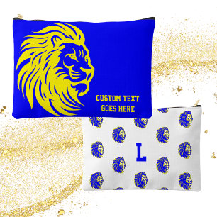 Pochette À Accessoires Poupée de crayon Lion Mascot bleu et jaune