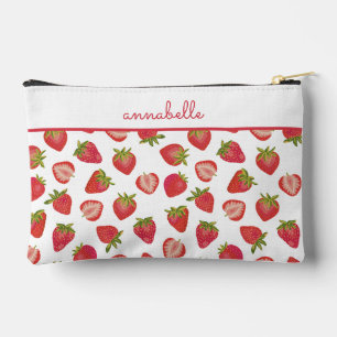 Pochette À Accessoires Prénom du motif de fraises