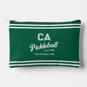 Pochette À Accessoires Preppy Green Pickleball Club Custom Crest Party