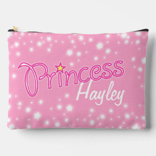 Pochette À Accessoires Princesse étoile graphique rose blanc nom personna
