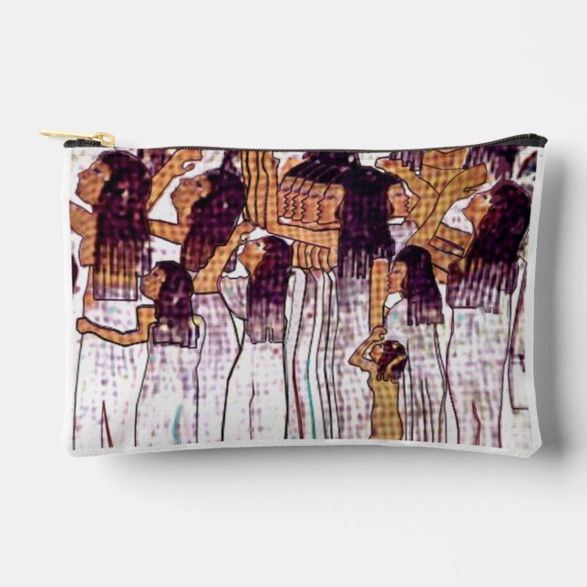 Pochette À Accessoires Print Cut Sew Bag with Egyptian Women (Recto)