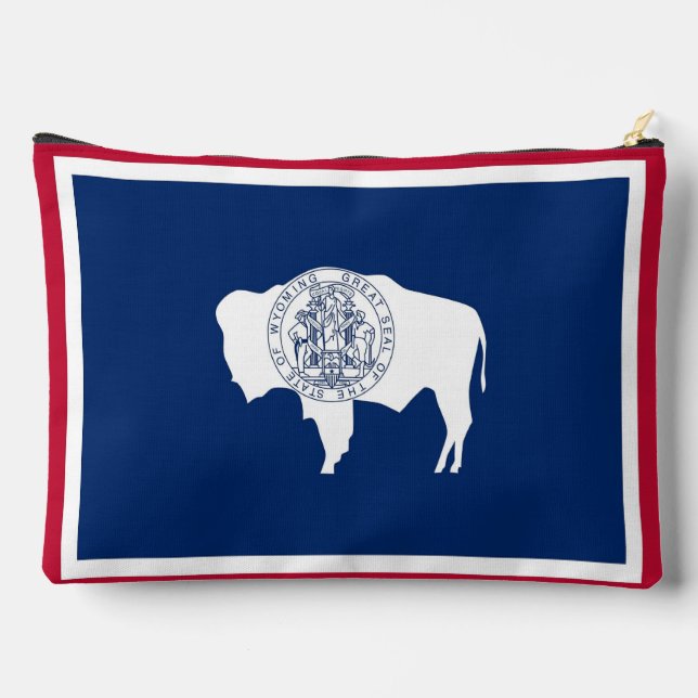 Pochette À Accessoires Print Cut Sew Bag with flag of Wyoming (Verso)
