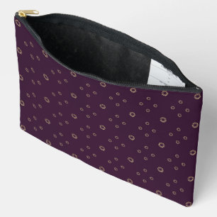 Pochette À Accessoires Prune   Soleil Zinnia doré