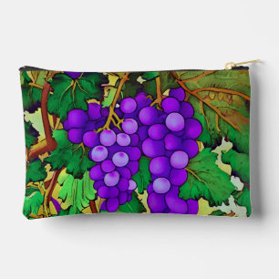 Pochette À Accessoires Raisins pourpres sur la vigne