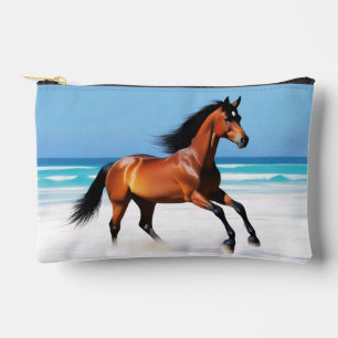 Pochette À Accessoires Randonnée pédestre sauvage sur une plage