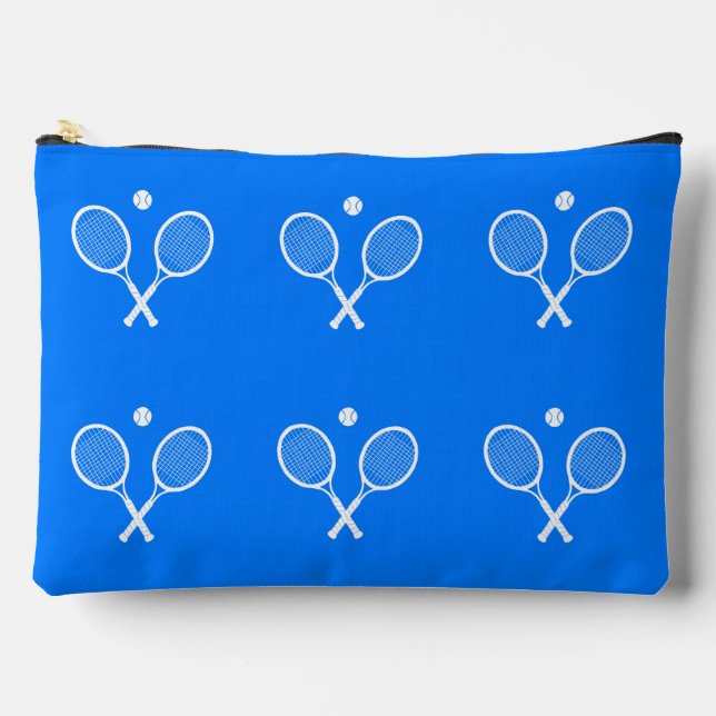 Pochette À Accessoires Raquettes de tennis Arrière - plan bleu (Recto)