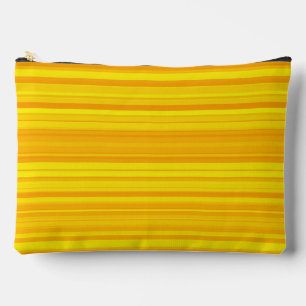 Pochette À Accessoires Rayures Jaune Orange Grandes