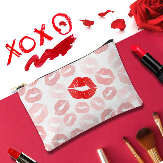 Pochette À Accessoires Red Lipstick Lips Cosmetic Makeup Bag