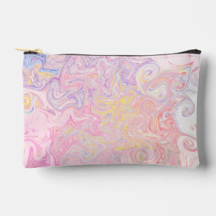 Pochette À Accessoires Rêve pastel doux Marbre Tourbillon Art abstrait