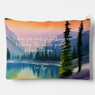 Pochette À Accessoires Rien Ne Manque De Citation Zen Scène Lac Pacifique
