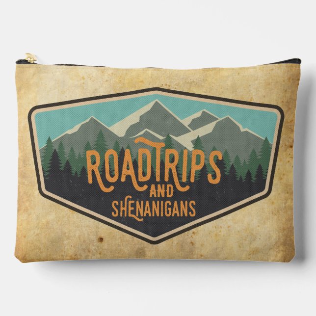 Pochette À Accessoires Road Trips & Shenanigans Outdoor Patch Zipper Bag (Recto)