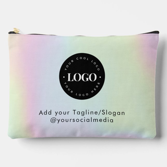 Pochette À Accessoires Rond Cercle Personnalisé Logo de l'entreprise Styl (Recto)