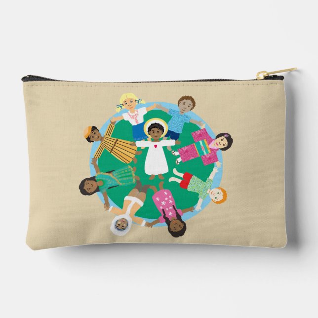 Pochette À Accessoires Rosaire du livre de prières Jésus et enfants (Verso)
