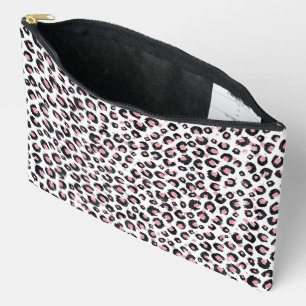 Pochette À Accessoires Rose Gold Élégant Motif Léopard Noir