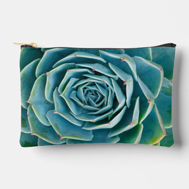 Pochette À Accessoires Rosette d'Echeveria, Jardin Secret de Marrakech (Recto)