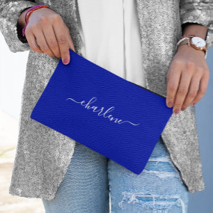 Pochette À Accessoires Royal Blue and White Nom élégant