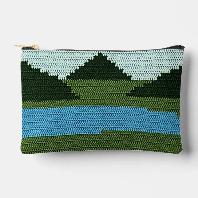 Pochette À Accessoires Rustique Grassland Lake Hills Crochet artistique I (Recto)