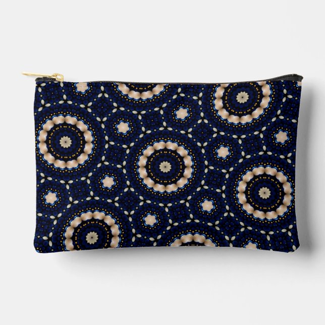Pochette À Accessoires Sapphire & Perles Modernes et tendance Dot Art Abs (Recto)