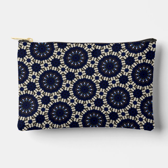 Pochette À Accessoires Sapphire & Perles Modernes et tendance Dot Art Abs (Recto)