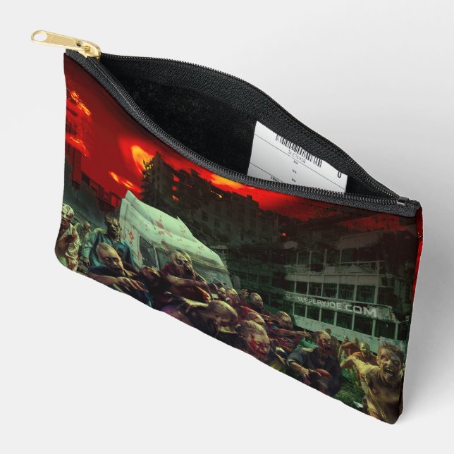 Pochette À Accessoires Scène apocalyptique d'Halloween de SlipperyJoe gra (Ouvrir)