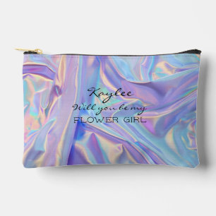 Pochette À Accessoires Serez-Vous Mon Hologramme Flower Girl Faux