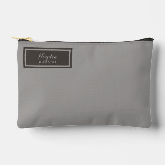 Pochette À Accessoires Serious Classic Minimal Simple Grey