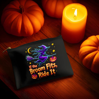 Pochette À Accessoires Si Le Broom Convient À Ride Il Halloween sorcière