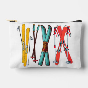 Pochette À Accessoires Ski amusant Ski coloré Ski skieur